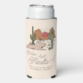 Minimal Desert Fiesta Bachelorette Wochenende Selters Dosenkühler (Seltzer Rückseite)