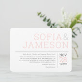 MINIMAL DESIGN einfaches, modernes pastellgraues D Einladung (Stehend Vorderseite)