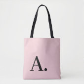 Minimal Design - Huge Modern Monogram Pink Black Tasche (Vorderseite)