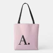 Minimal Design - Huge Modern Monogram Pink Black Tasche (Rückseite)