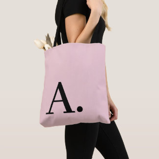 Minimal Design - Huge Modern Monogram Pink Black Tasche