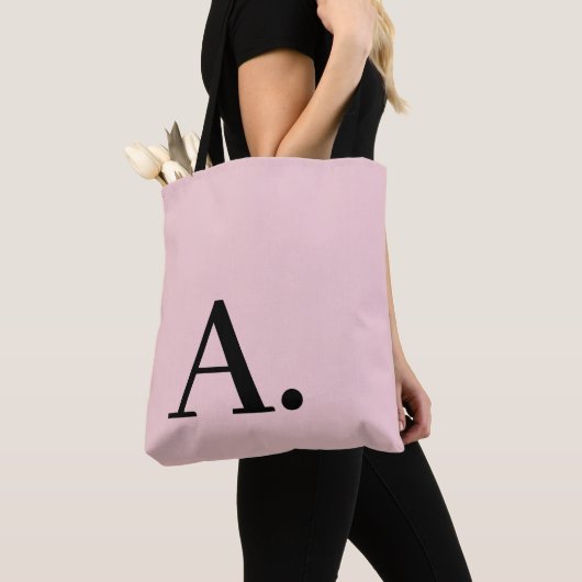 Minimal Design - Huge Modern Monogram Pink Black Tasche (Von Nahem)