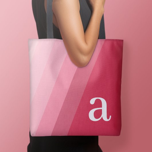 Minimal Design - Huge Modern Monogram Pink Mauve Tasche