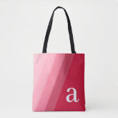 Minimal Design - Huge Modern Monogram Pink Mauve Tasche (Vorderseite)