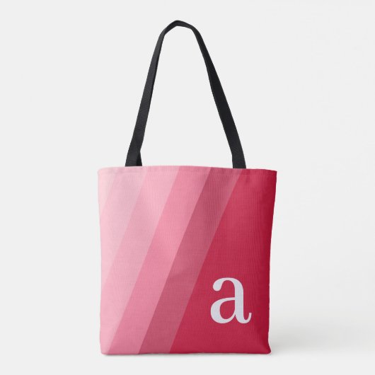Minimal Design - Huge Modern Monogram Pink Mauve Tasche (Rückseite)