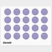 Minimal Design Lavender Silver  Finally Save Date Runder Aufkleber (Blatt)