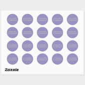 Minimal Design Lavender Silver typo Welcome Runder Aufkleber (Blatt)