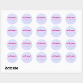 Minimal Design Lilac Pink  Welcome Runder Aufkleber (Blatt)