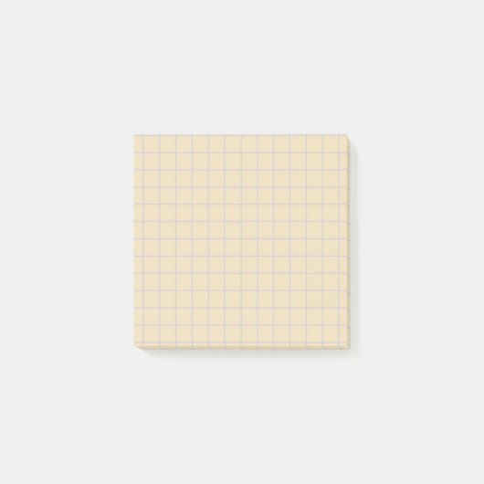 Minimal-Design-Office für Cream Checkered Pattern Post-it Klebezettel (Vorderseite)