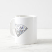 Minimal Diamond Sparkle Ästhetik Kaffeetasse (Vorderseite Links)