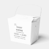 Minimal die Nacht vor der Probe Abendessen Hochzei Geschenkschachtel (Vorderseite)