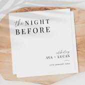 Minimal die Nacht vor der Probe Abendessen Serviette