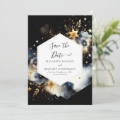 Minimal Digital Celestial Wedding Save The Date (Stehend Vorderseite)