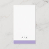 Minimal Digital Lavender Modern QR Code Hochzeit Begleitkarte (Rückseite)