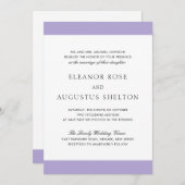 Minimal digitaler Lavendel, modern und zeitgemäß Einladung (Vorne/Hinten)