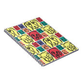 Minimal Dogs Line Art Collage Notizblock (Rechte Seite)