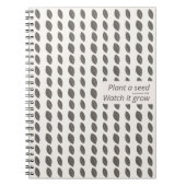 Minimal Dot Pattern Notebook – Plant a Seed Notizblock (Vorderseite)