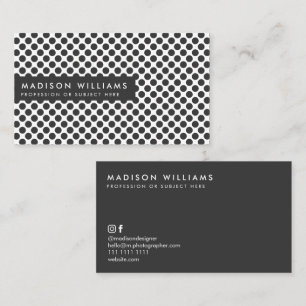 Minimal Dot Stilvolle Trendy Modern Business Card Visitenkarte