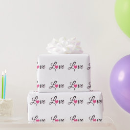 Minimal Dotted Heart Design Geschenkpapier