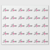 Minimal Dotted Heart Design Geschenkpapier (Flach)