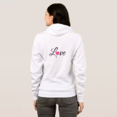 Minimal Dotted Heart Design Hoodie (Schwarz voll)