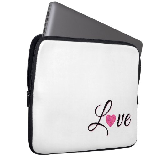 Minimal Dotted Heart Design Laptopschutzhülle (Vorne Rechts)