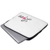 Minimal Dotted Heart Design Laptopschutzhülle (Vorne Knopf)