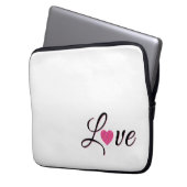 Minimal Dotted Heart Design Laptopschutzhülle (Vorderseite Links)