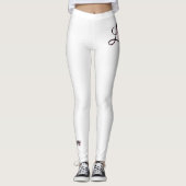 Minimal Dotted Heart Design Leggings (Vorderseite)