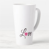 Minimal Dotted Heart Design Milchtasse (Rechte Ecke)