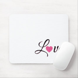 Minimal Dotted Heart Design Mousepad