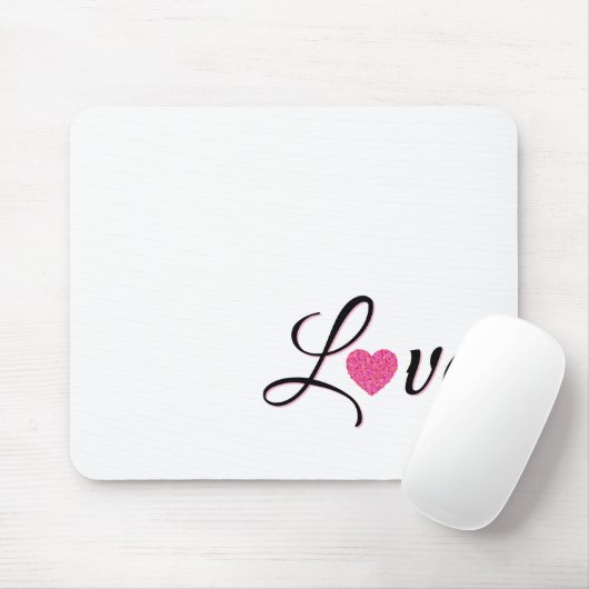 Minimal Dotted Heart Design Mousepad (Mit Mouse)