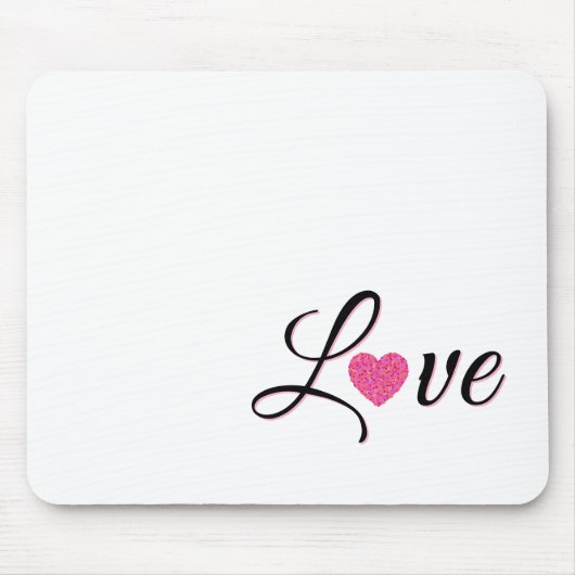 Minimal Dotted Heart Design Mousepad (Vorne)