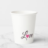 Minimal Dotted Heart Design Pappbecher (Vorderseite)