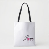 Minimal Dotted Heart Design Tasche (Vorderseite)