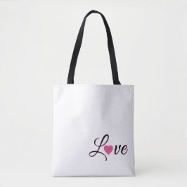 Minimal Dotted Heart Design Tasche