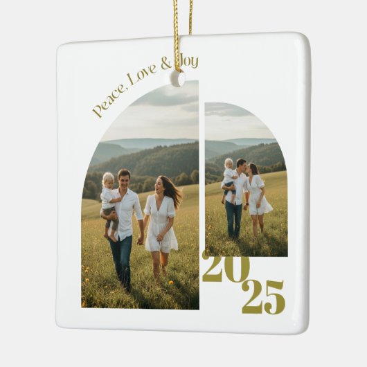 Minimal Double Sided Arch Two Photo Keramikornament (Links)