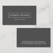 Minimal Dunkel Visitenkarte (Vorne/Hinten)