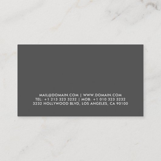 Minimal Dunkel Visitenkarte (Rückseite)