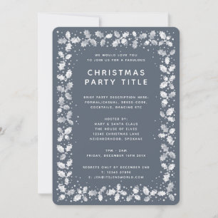 Minimal Dunkelblau Grau Heilige Weihnachtszeit Par Einladung