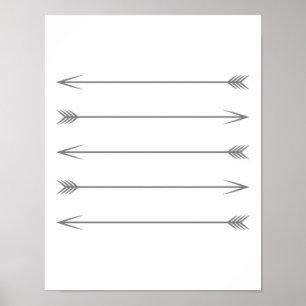 Minimal dunkelgraue Pfeile Poster