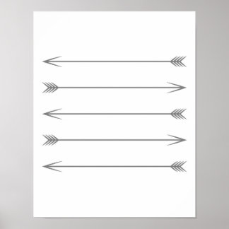 Minimal dunkelgraue Pfeile Poster