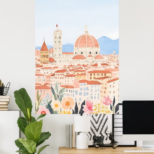 Minimal Duomo Italien Florenz Kunst, Dichtung und  Poster (Heimbüro)