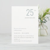 Minimal Dusky Blue Jährlich Einladung (Stehend Vorderseite)