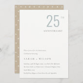 Minimal Dusky Blue Jährlich Einladung (Vorne/Hinten)