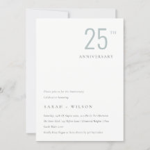 Minimal Dusky Blue Jährlich Einladung