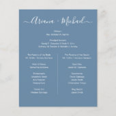 Minimal Dusty Blau und Weiß Einfaches Brautparty (Vorderseite)