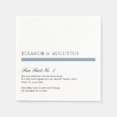 Minimal Dusty Blue Einfache moderne Fun Fakten Hoc Serviette (Vorderseite)