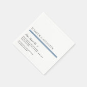 Minimal Dusty Blue Einfache moderne Fun Fakten Hoc Serviette (Ecke)