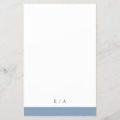 Minimal Dusty Blue Elegante Budget Hochzeitsprogra Flyer (Hinten)